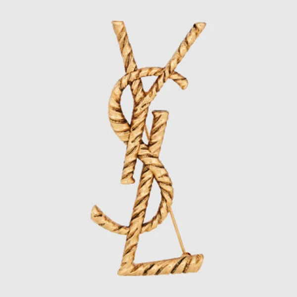 생로랑 메탈 소재의 CASSANDRE YSL 브로치 652410
